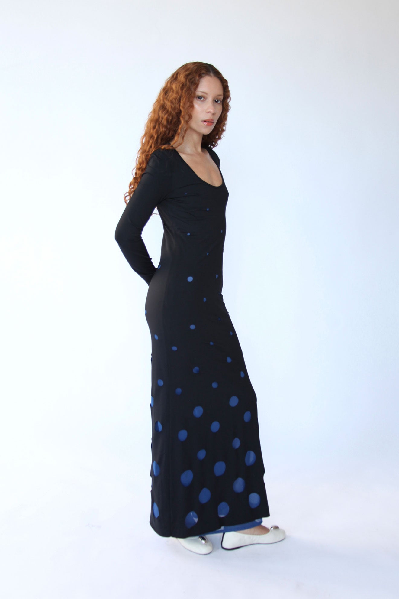 Moschino 80s Circle Motif Dress