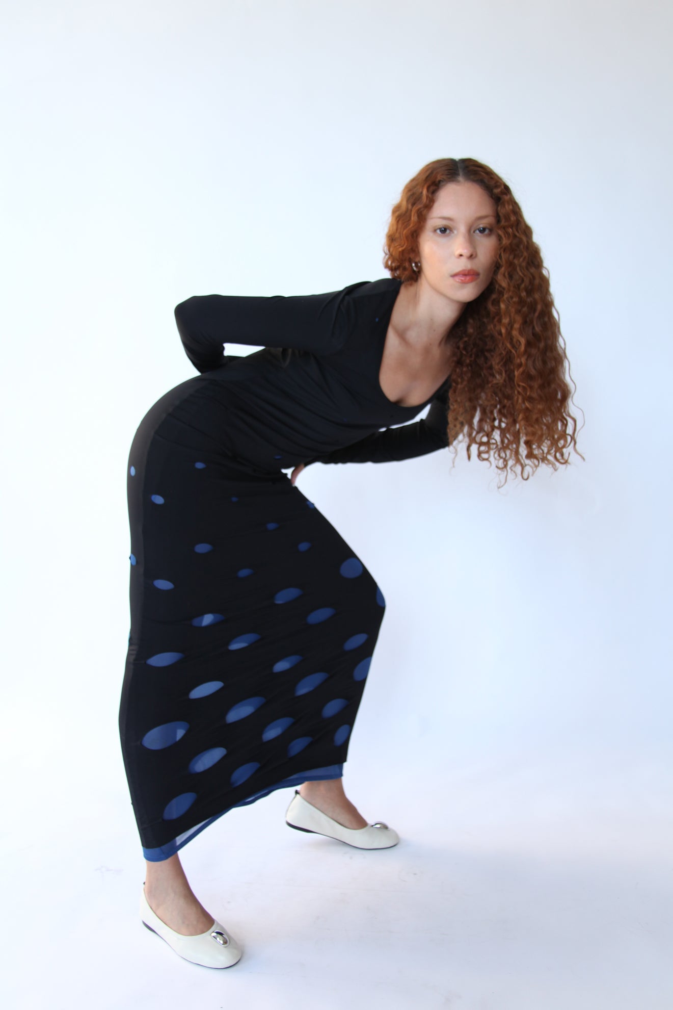 Moschino 80s Circle Motif Dress