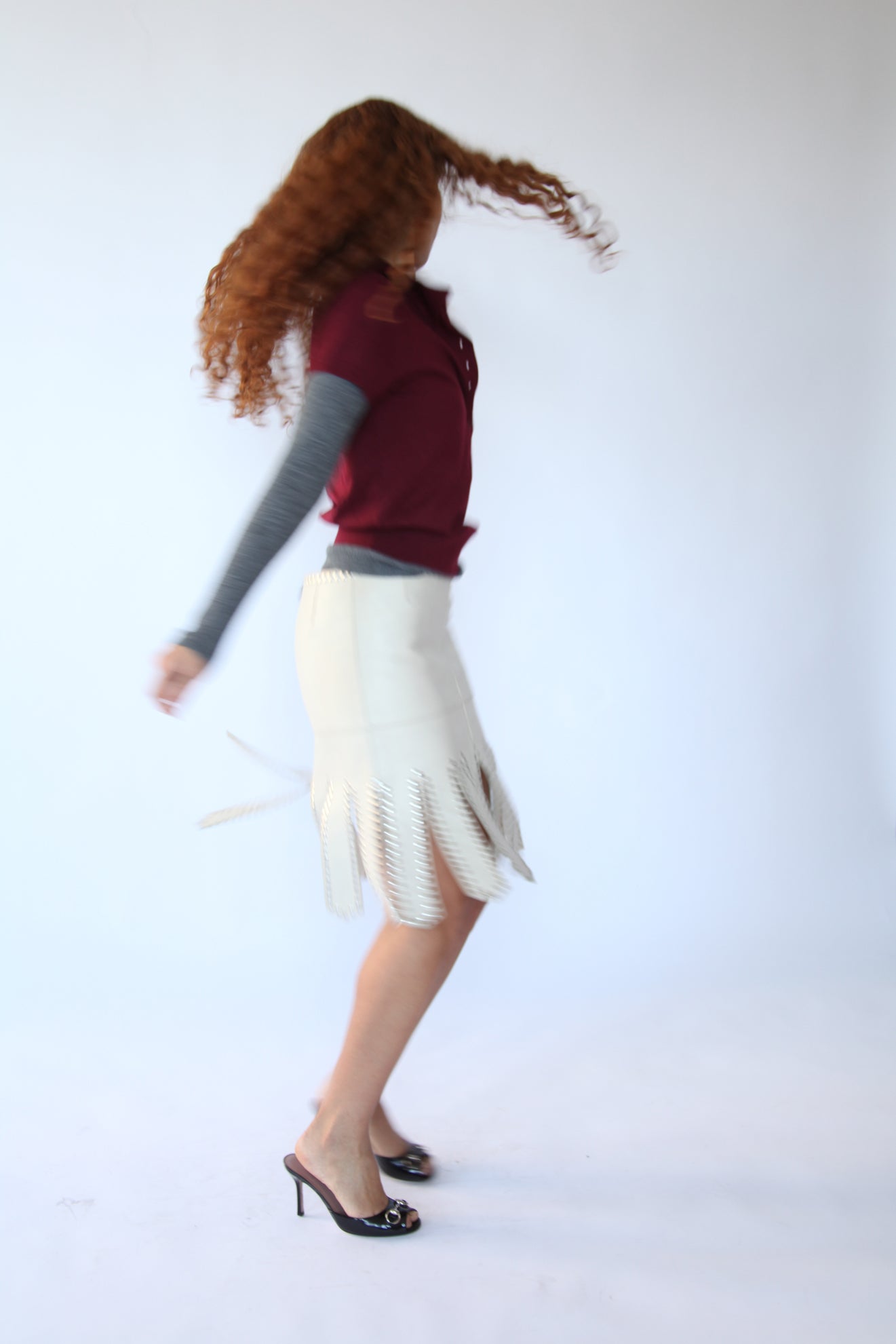 Dolce Gabbana 2001 Studded Leather Skirt