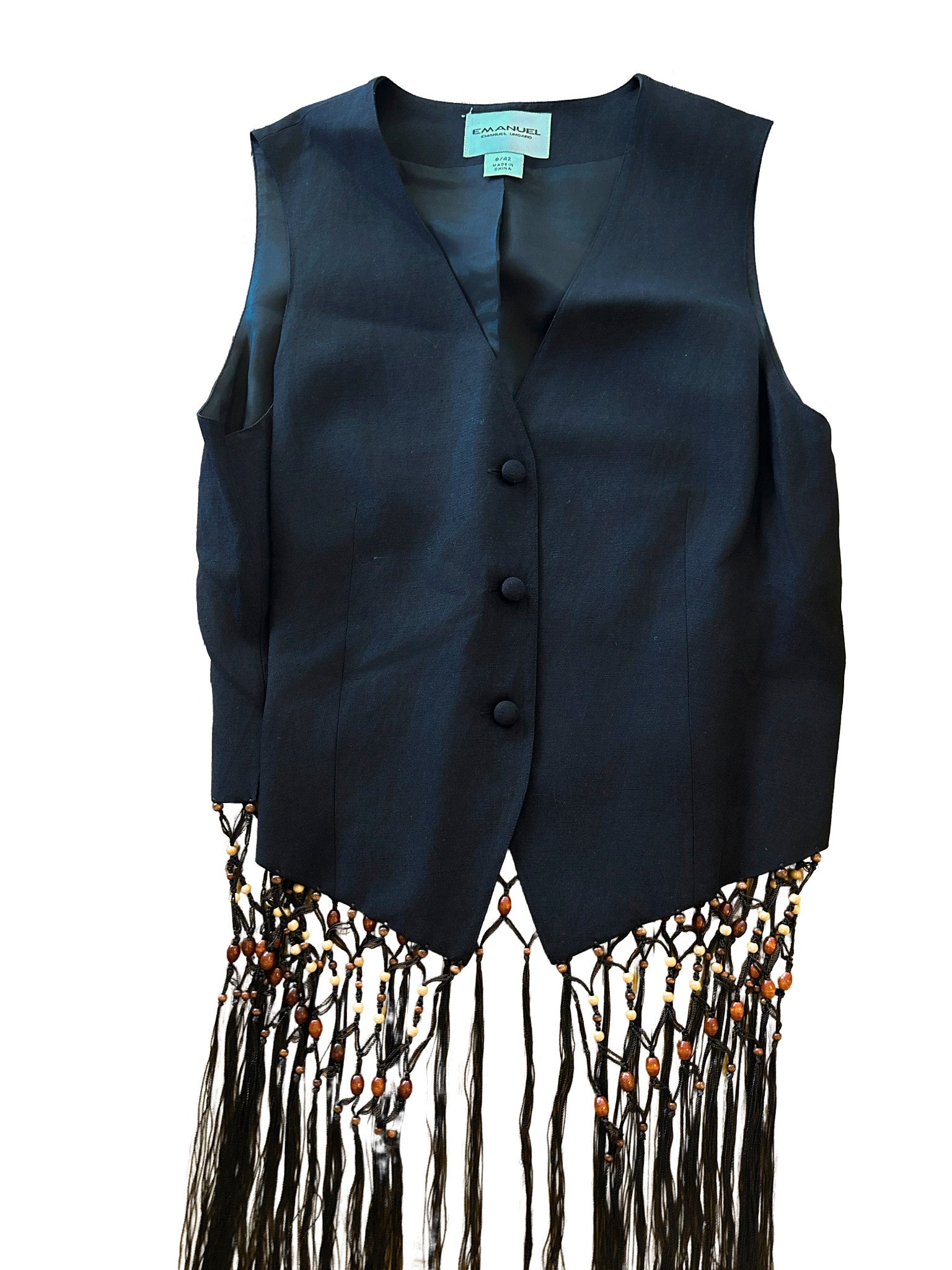 Emanuel Ungaro Beaded Fringe Top