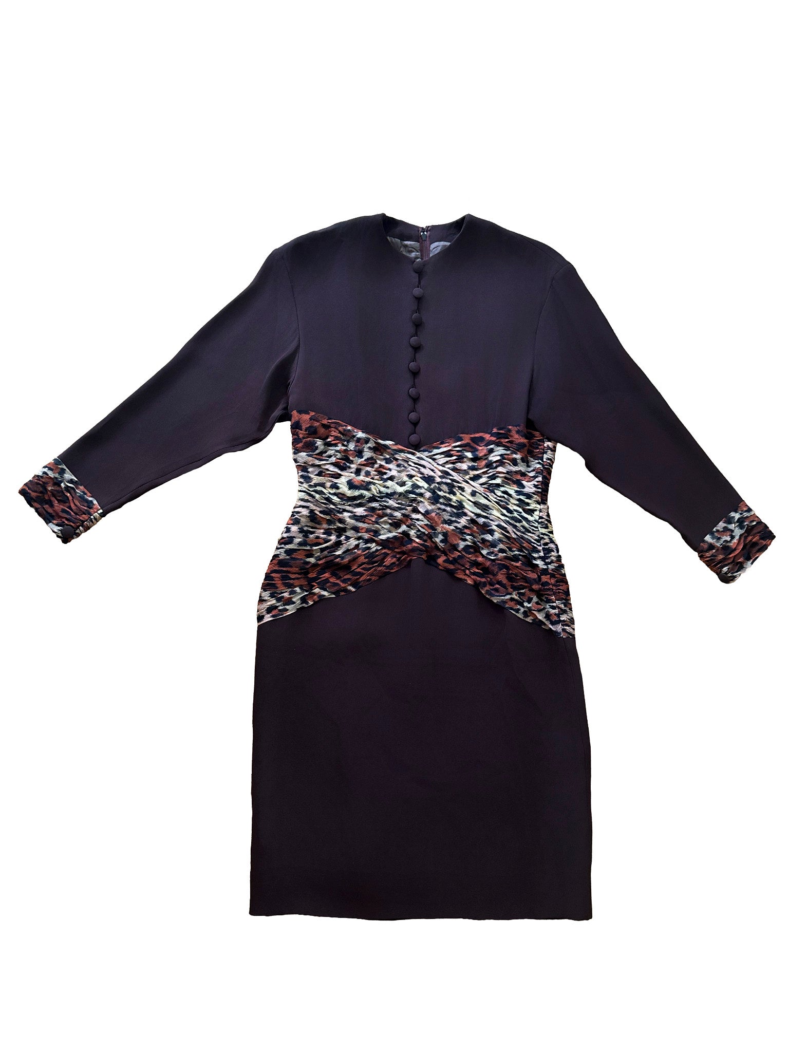 Jean Louis Scherrer FW90 1990 Silk Dress