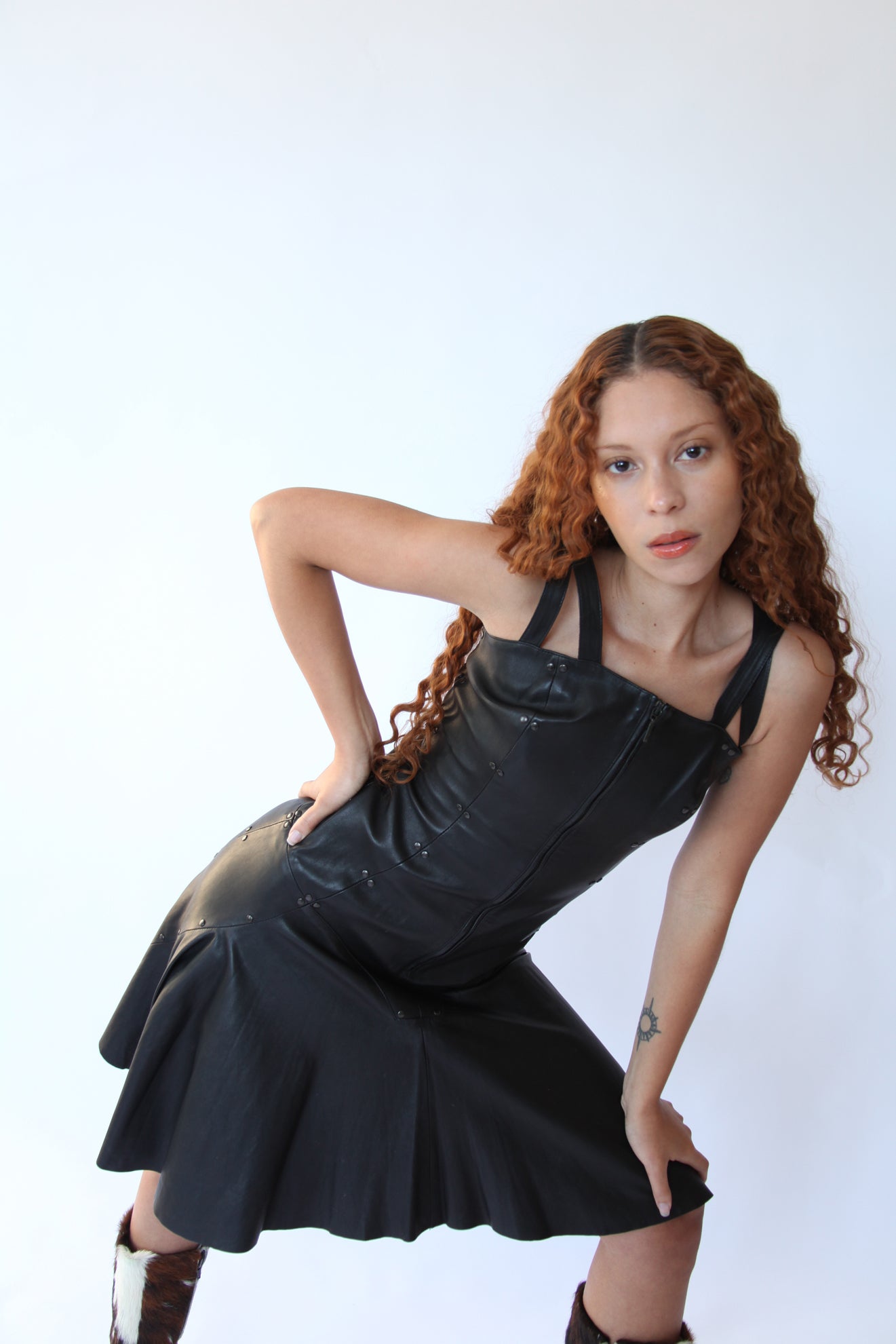 Plein Sud Studded Leather Dress