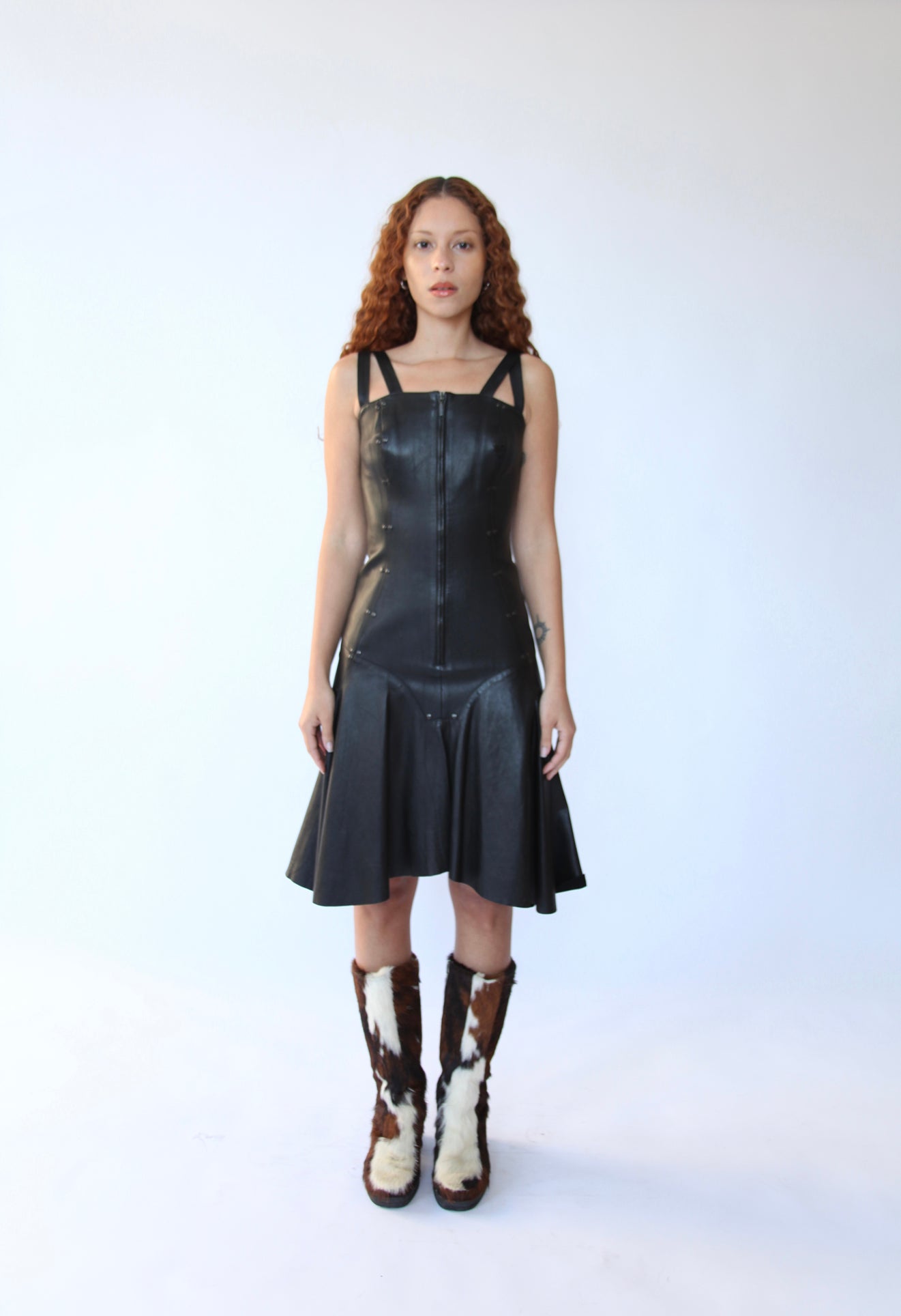 Plein Sud Studded Leather Dress Plein Sud Studded Leather Dress