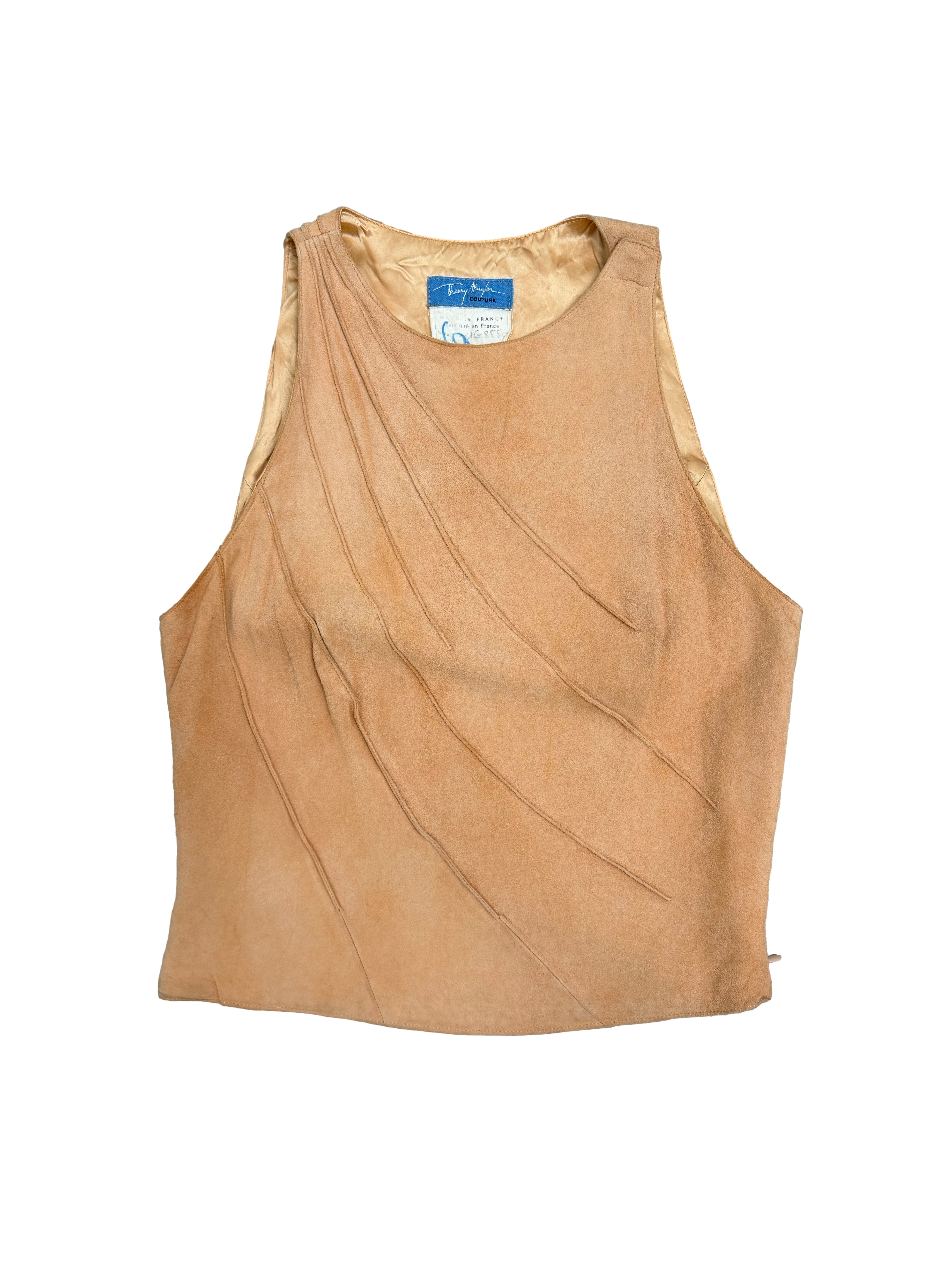 Thierry Mugler 90s Suede Top