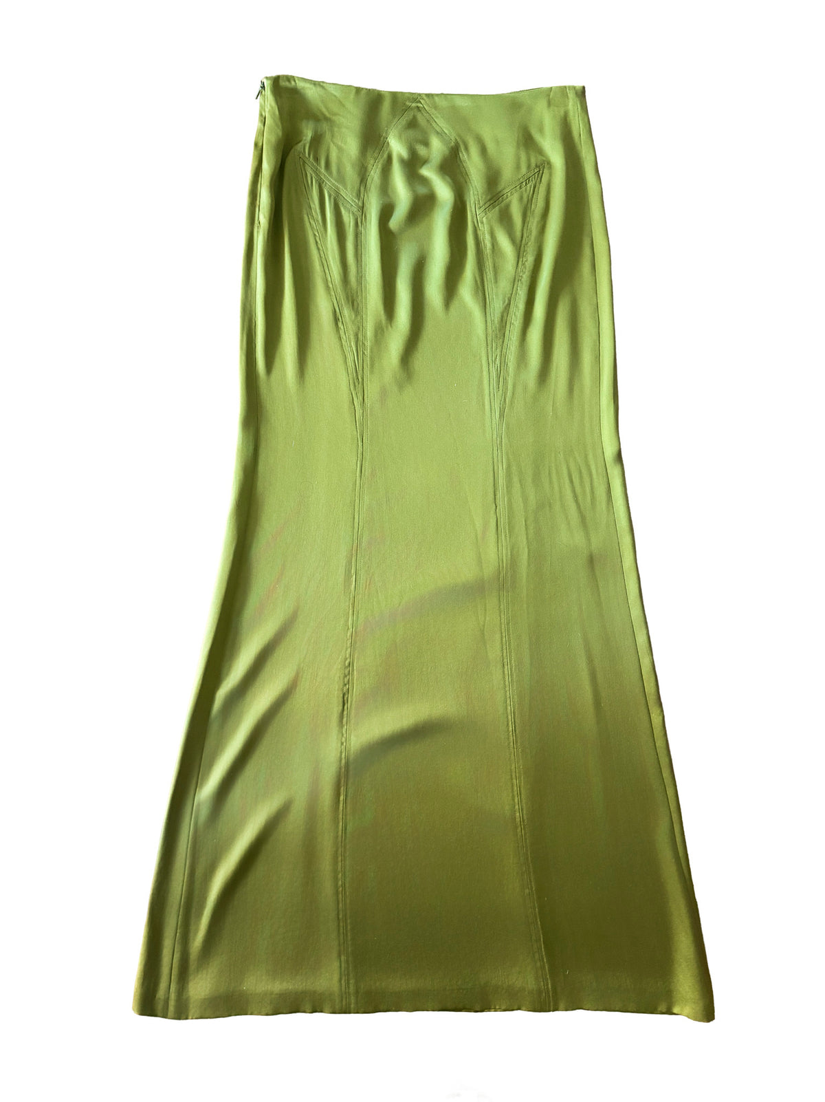 Alberta Ferreti Silk Charmeuse Maxi Skirt