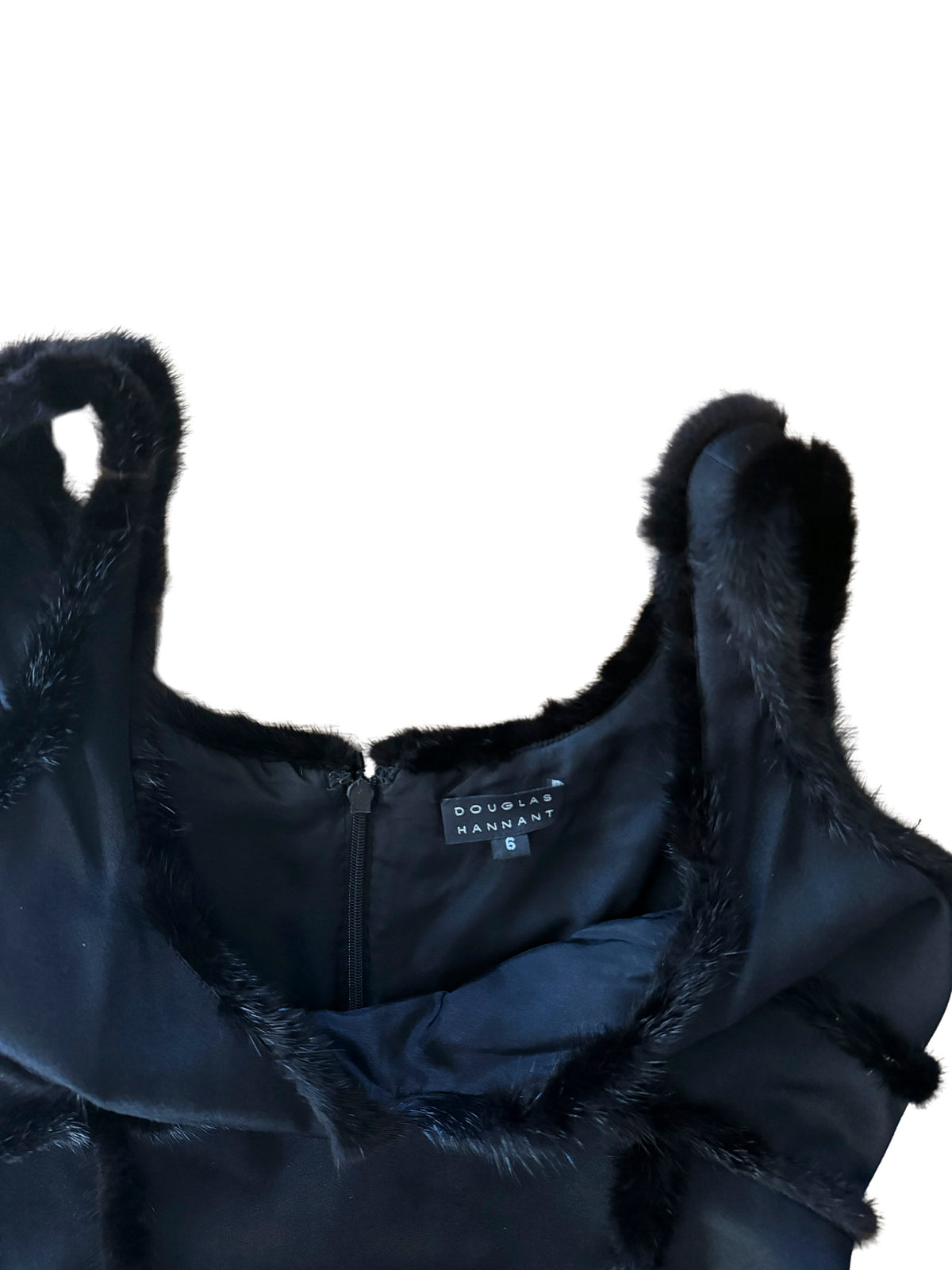 Douglas Hannant Mink Trim Dress