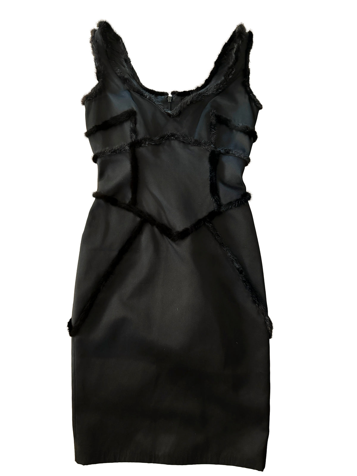 Douglas Hannant Mink Trim Dress