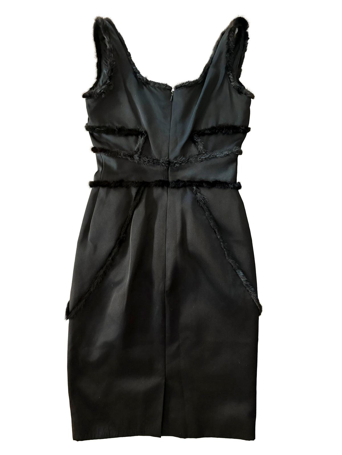 Douglas Hannant Mink Trim Dress