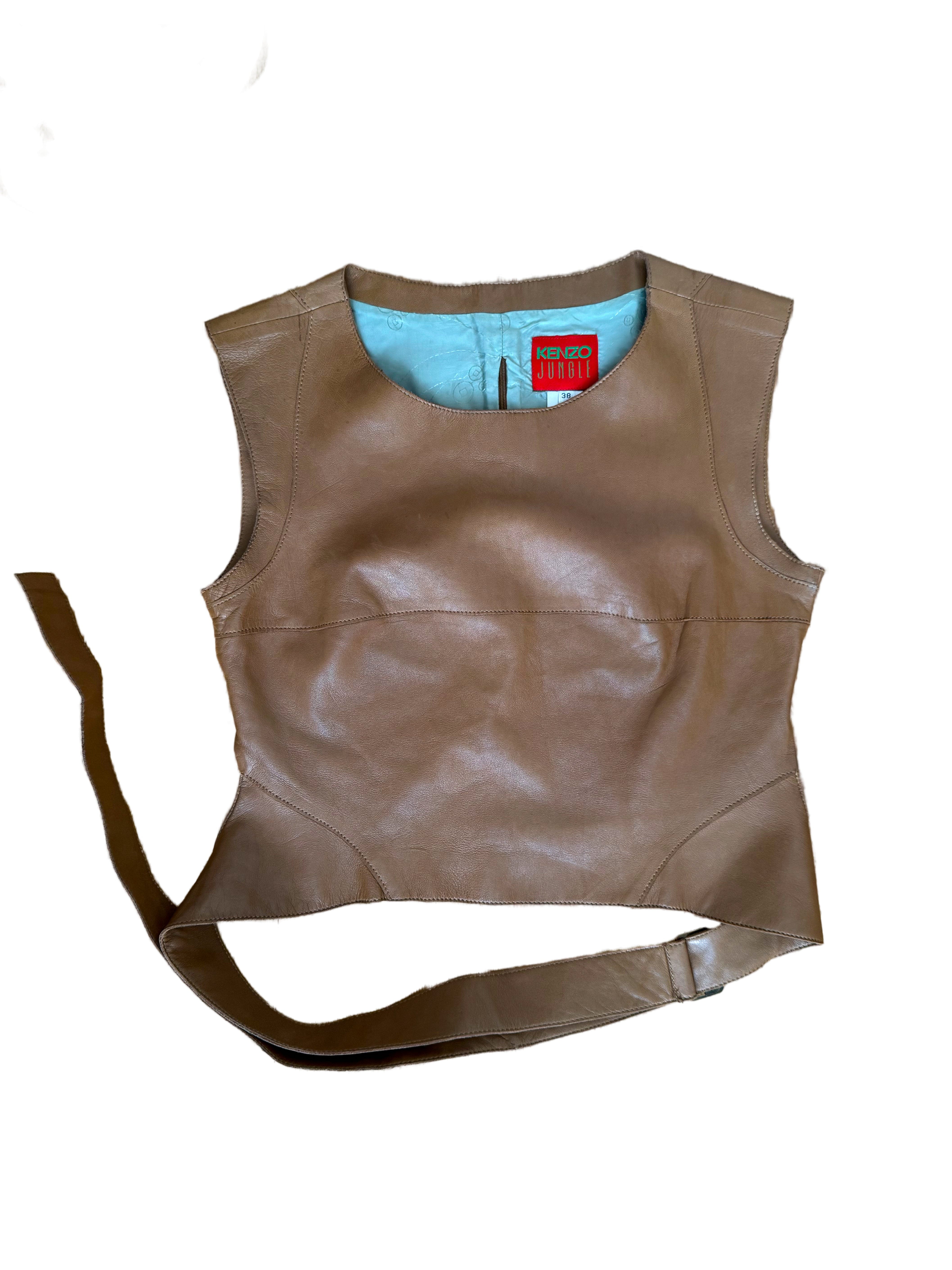 Kenzo 2000s Leather Top