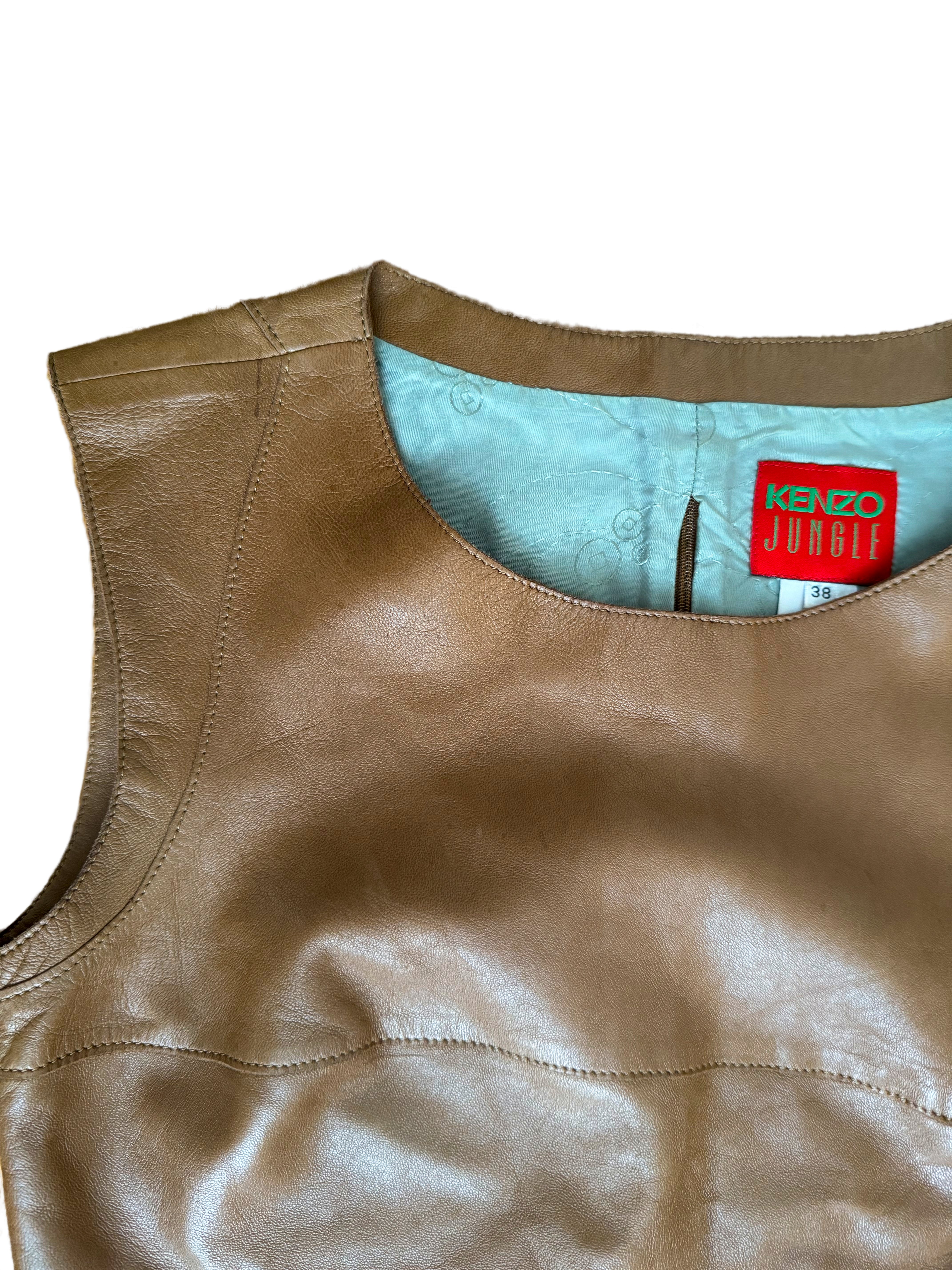 Kenzo 2000s Leather Top