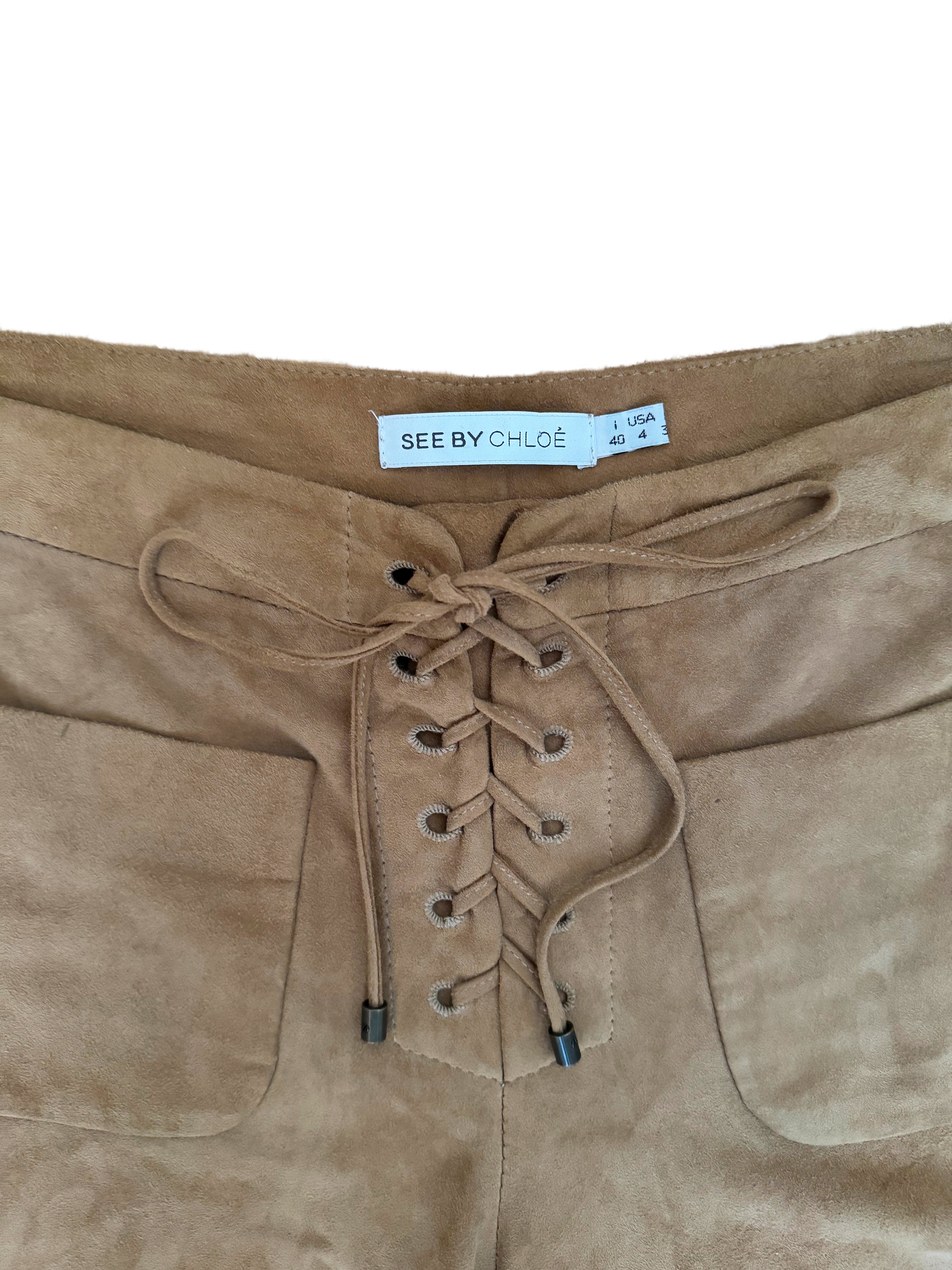 See by Chloe Leather Shorts