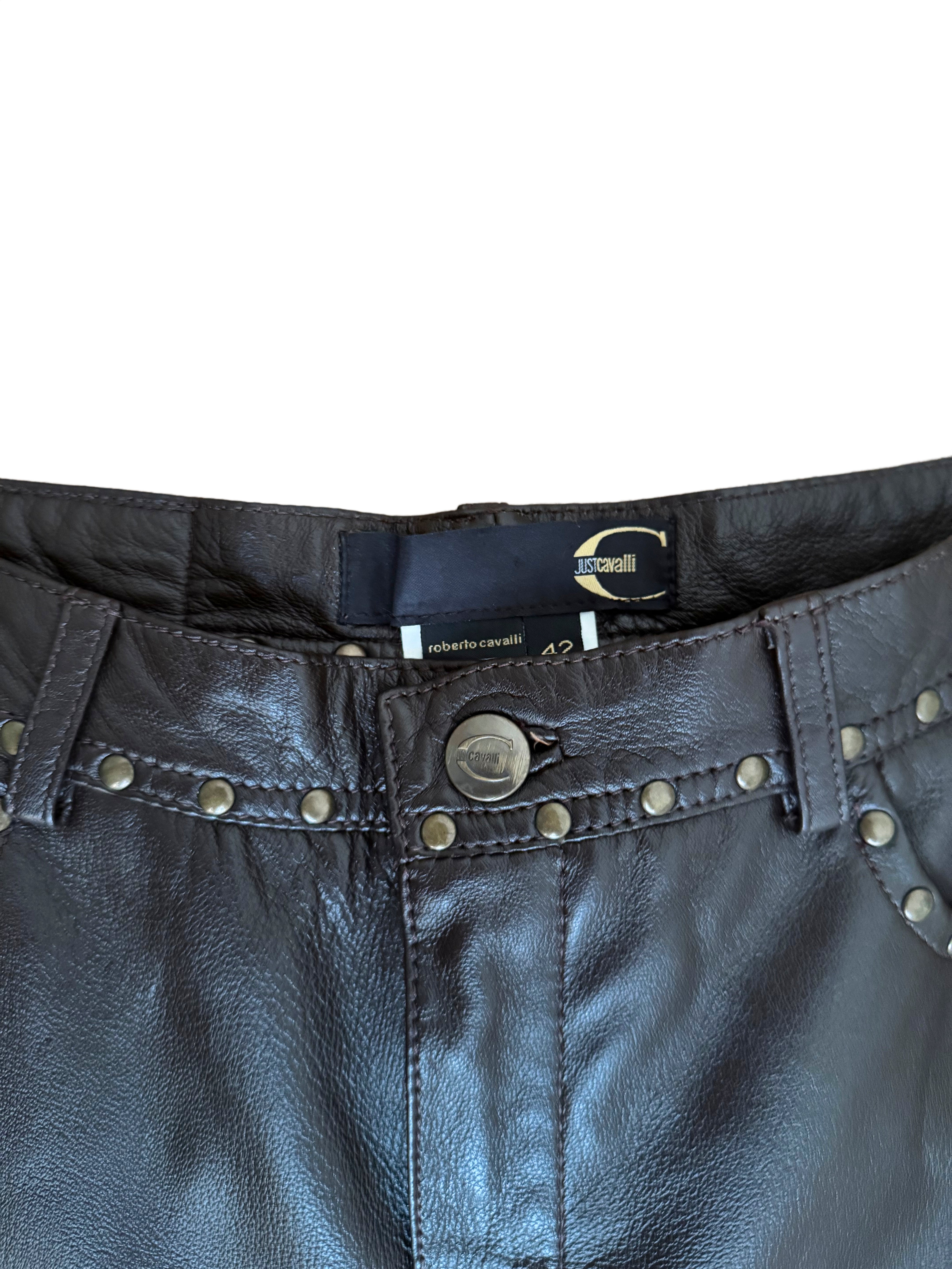 Just Cavalli Leather Skirt