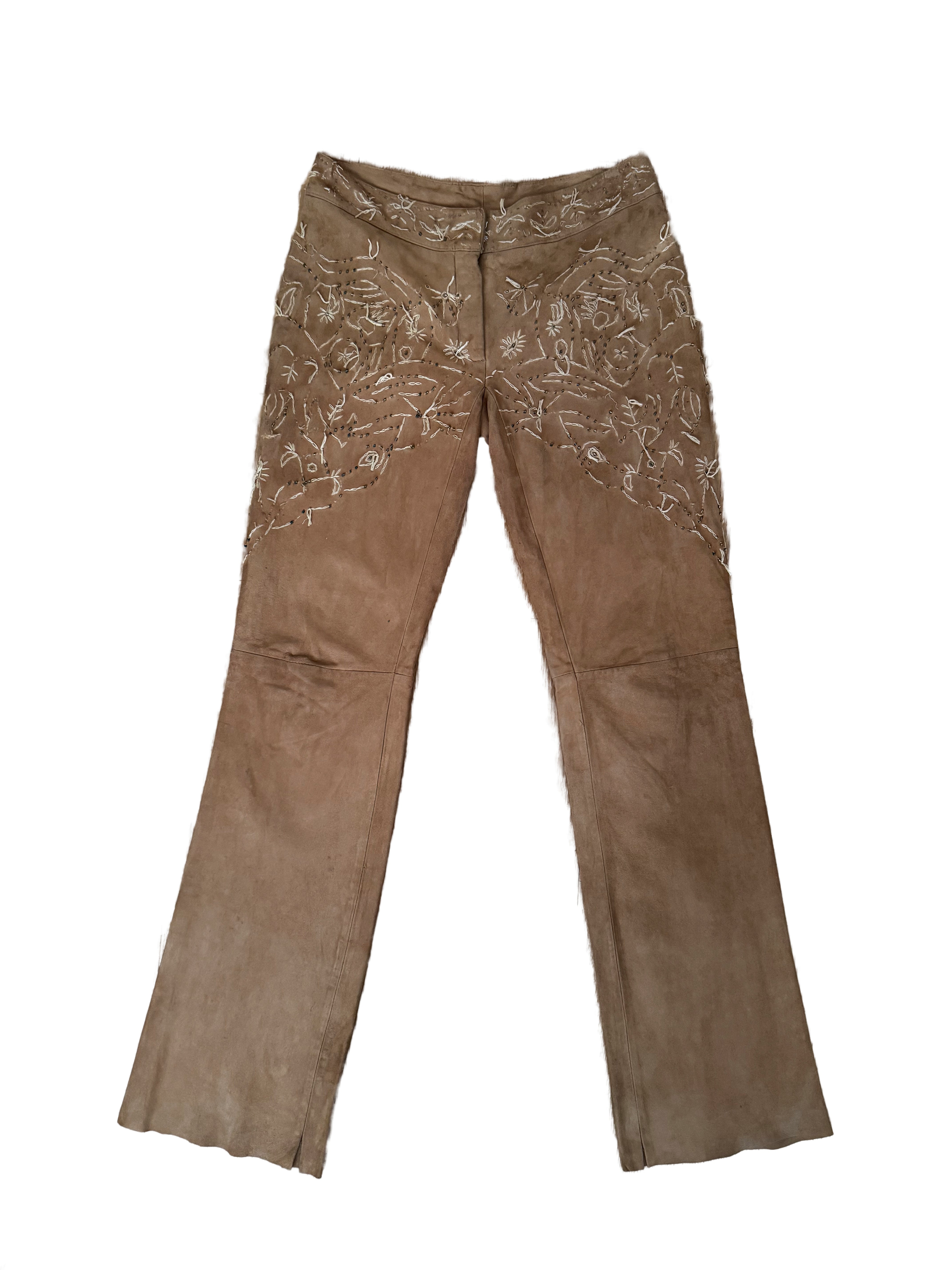 Unsigned Embelished Leather Pants