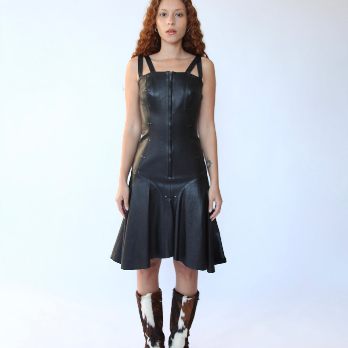 Plein Sud Studded Leather Dress
