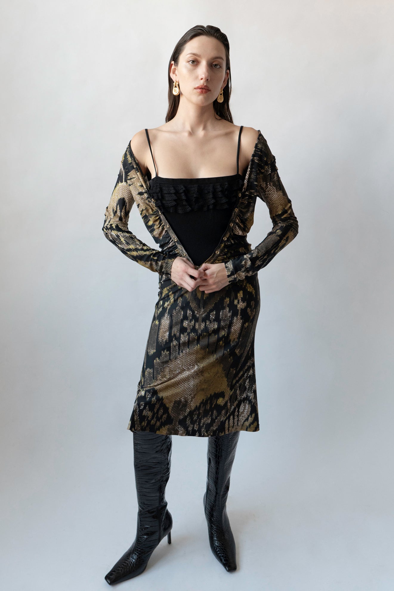 Roberto Cavalli 2006 Snakeprint Dress