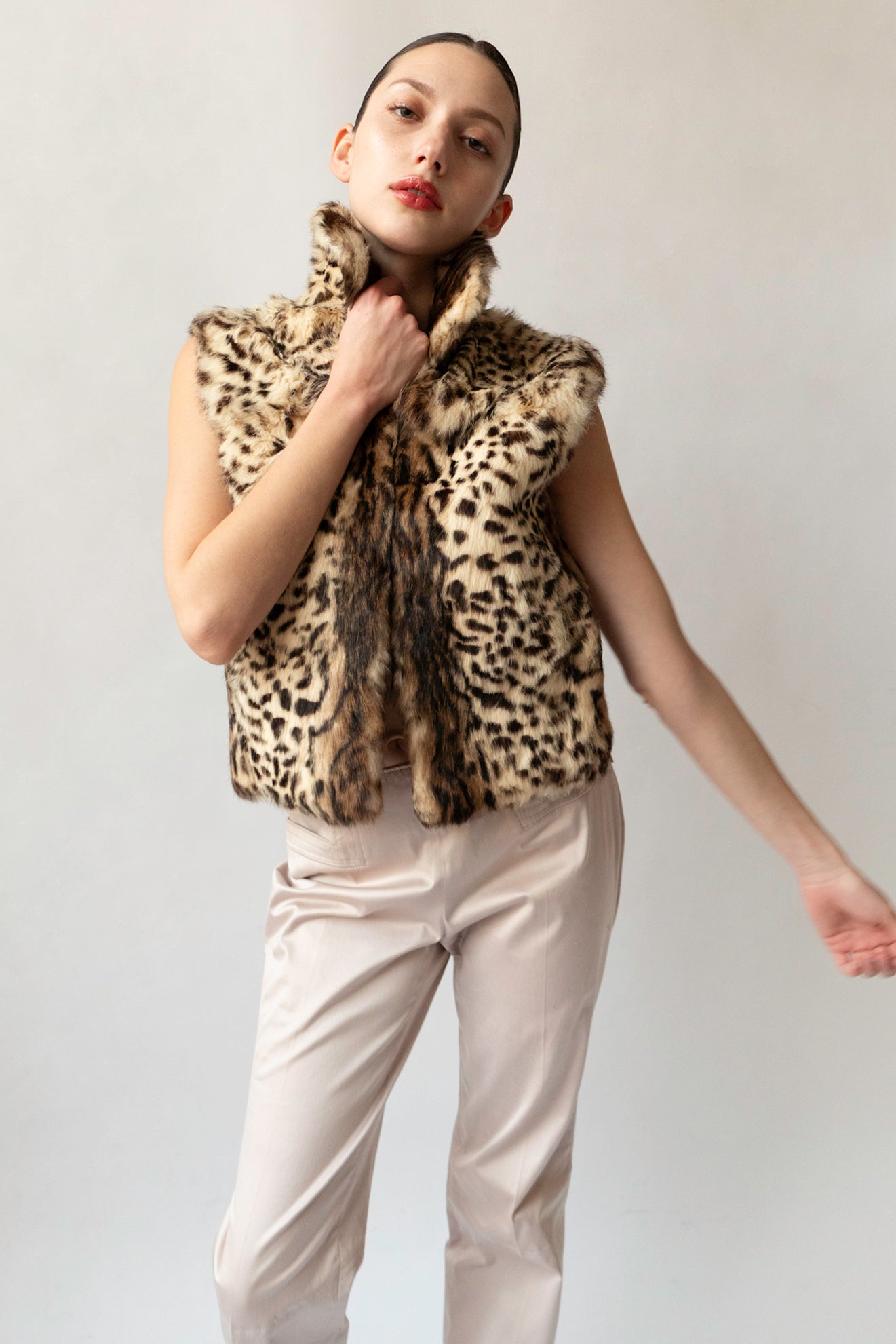 Adrienne Landau Animal Print Vest