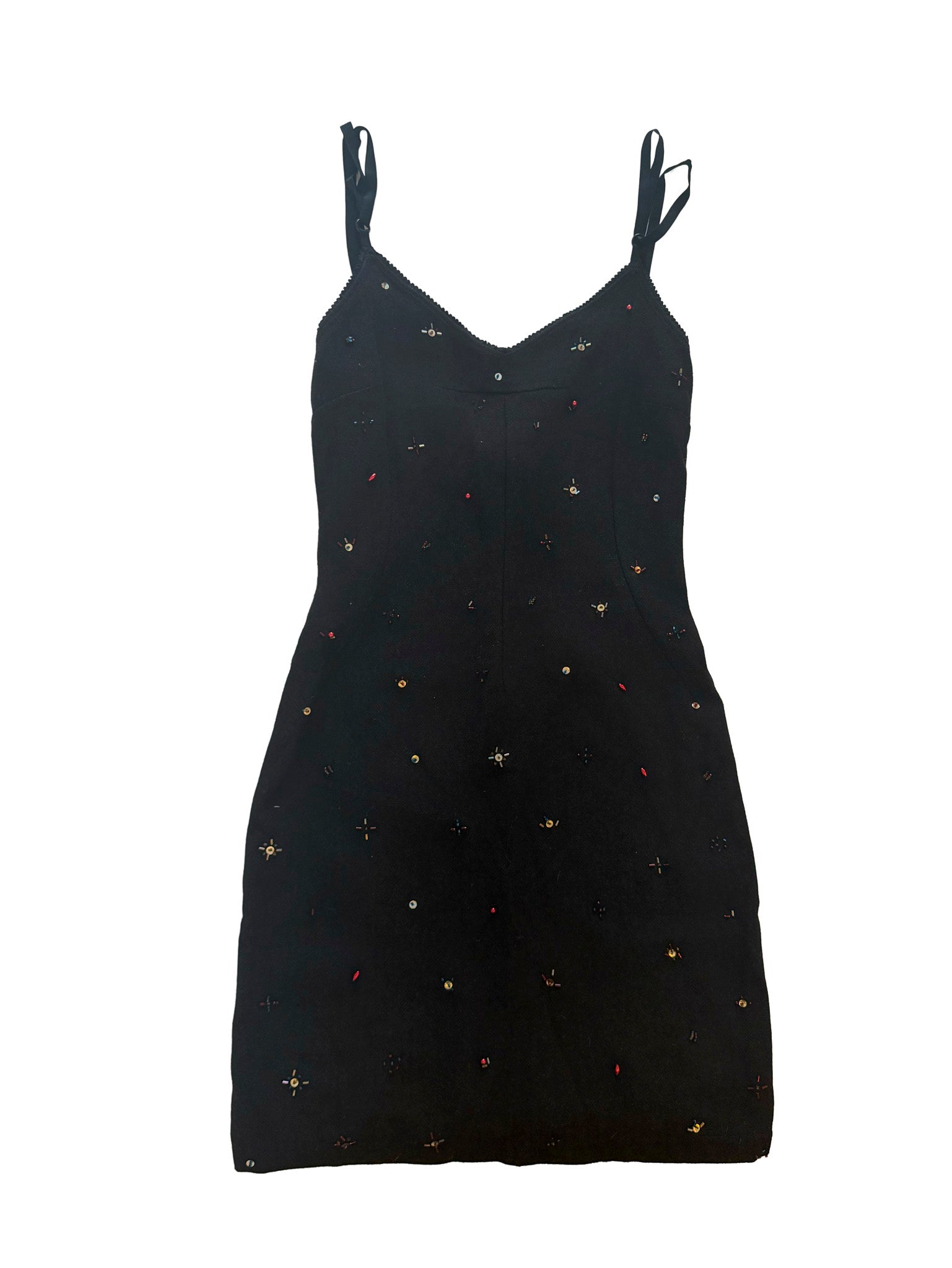 Dolce Gabbana Wool Sequin Dress