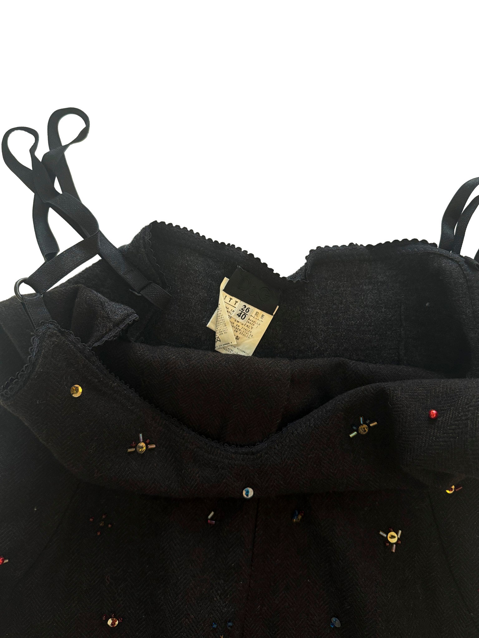 Dolce Gabbana Wool Sequin Dress