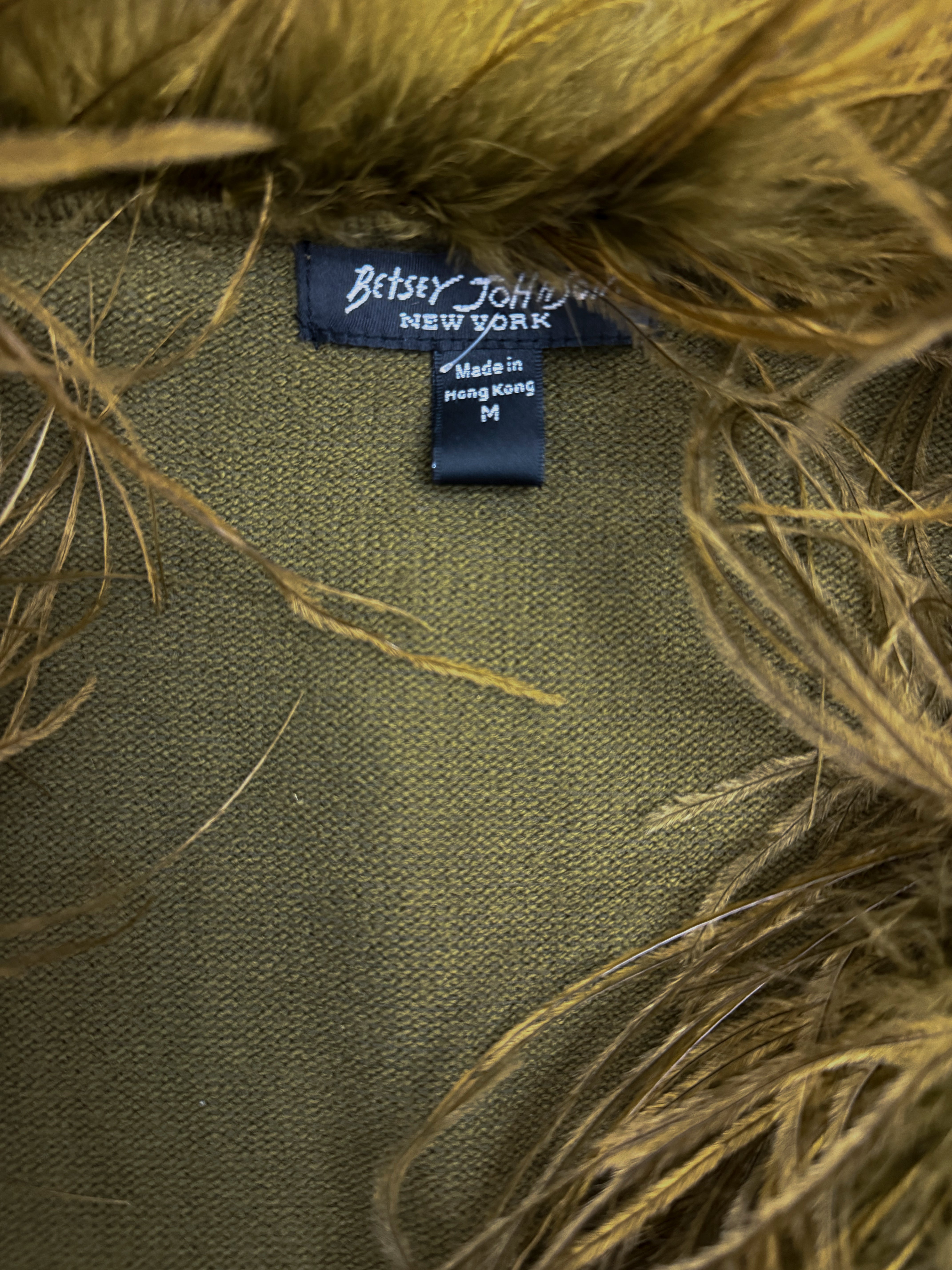 Betsey Johnson Feather Cardigan