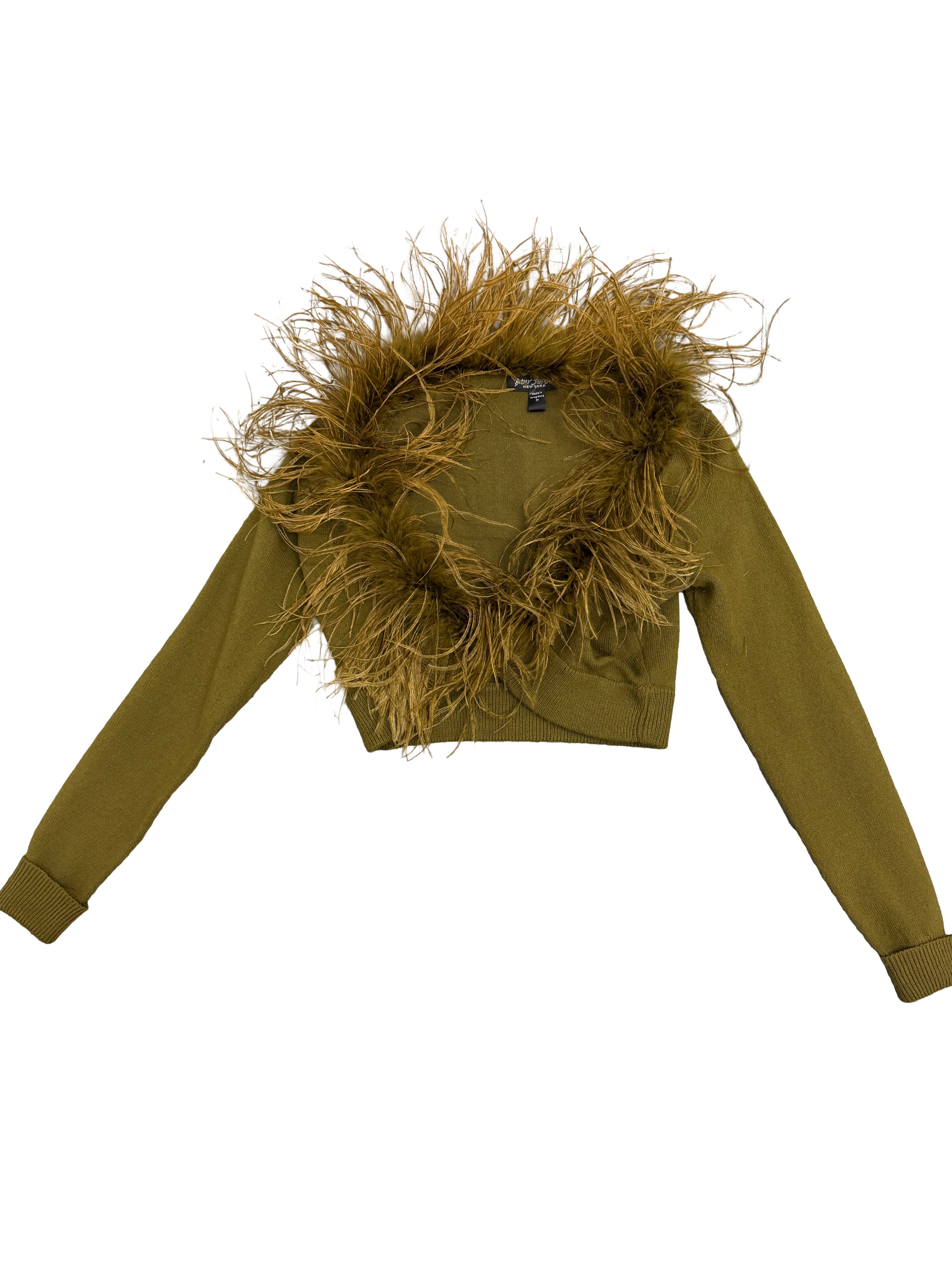 Betsey Johnson Feather Cardigan
