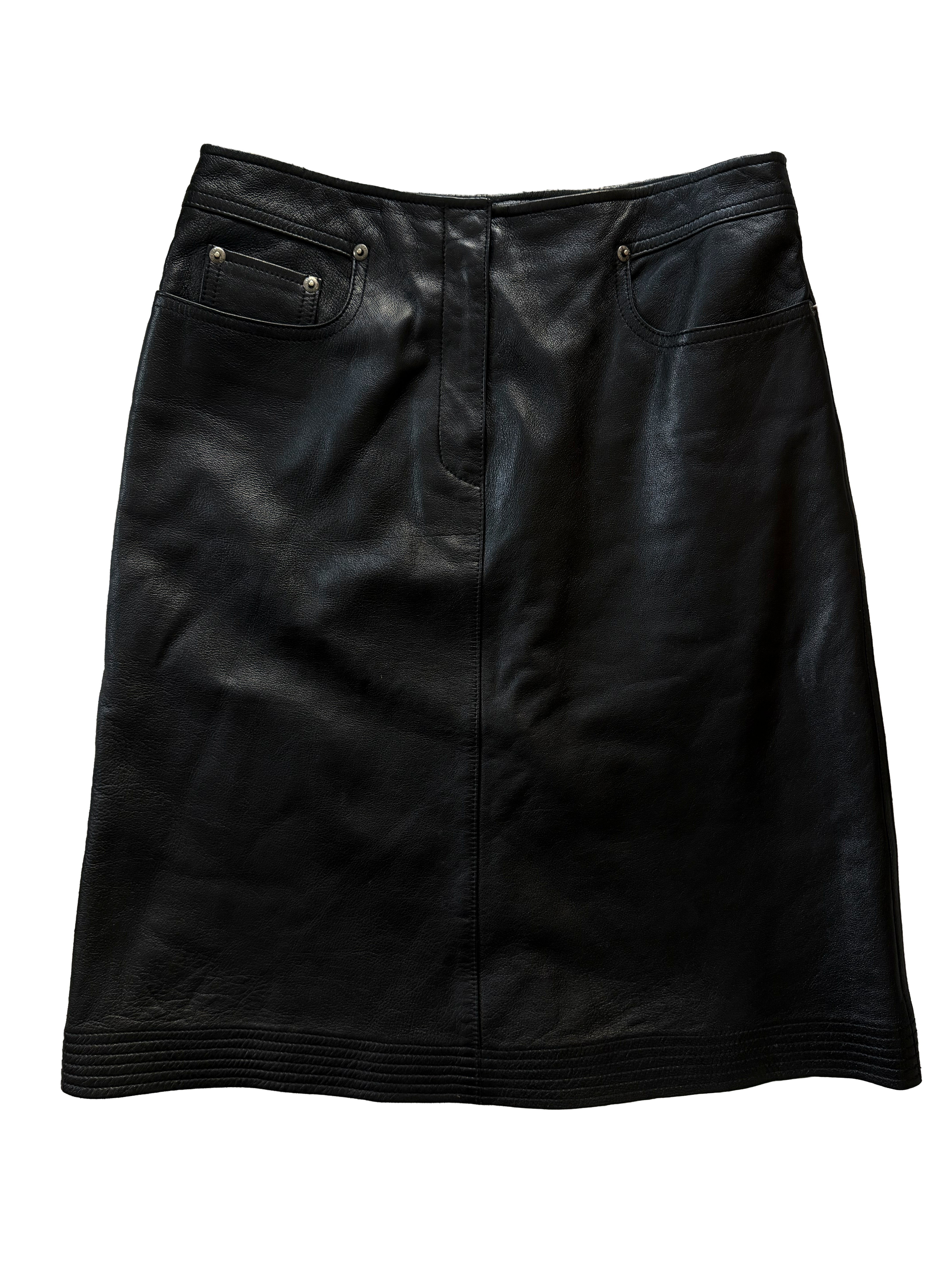 Anne Klein 90s Leather Skirt