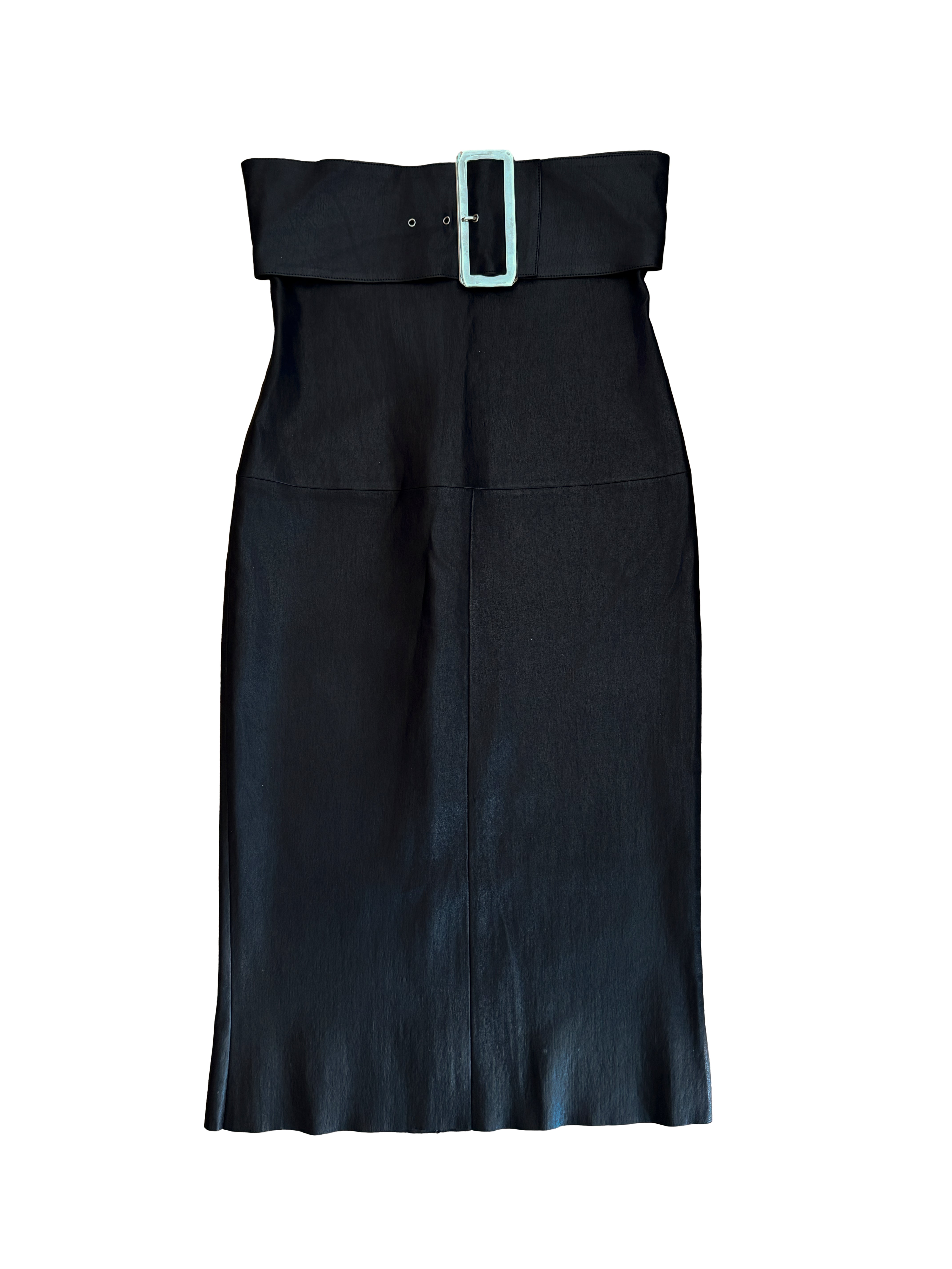 Jitrois 1990s Belt Leather Dress