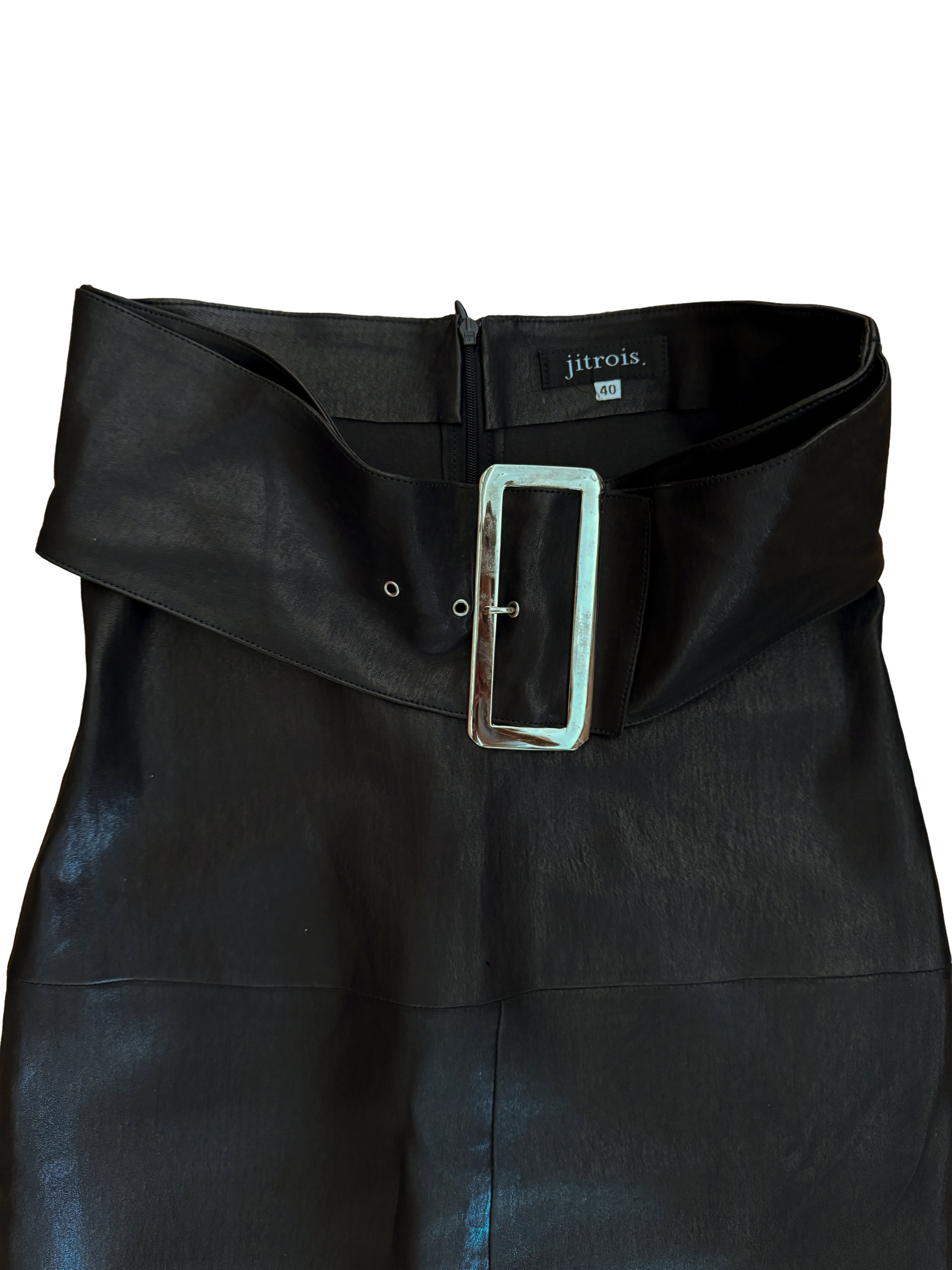 Jitrois 1990s Belt Leather Dress