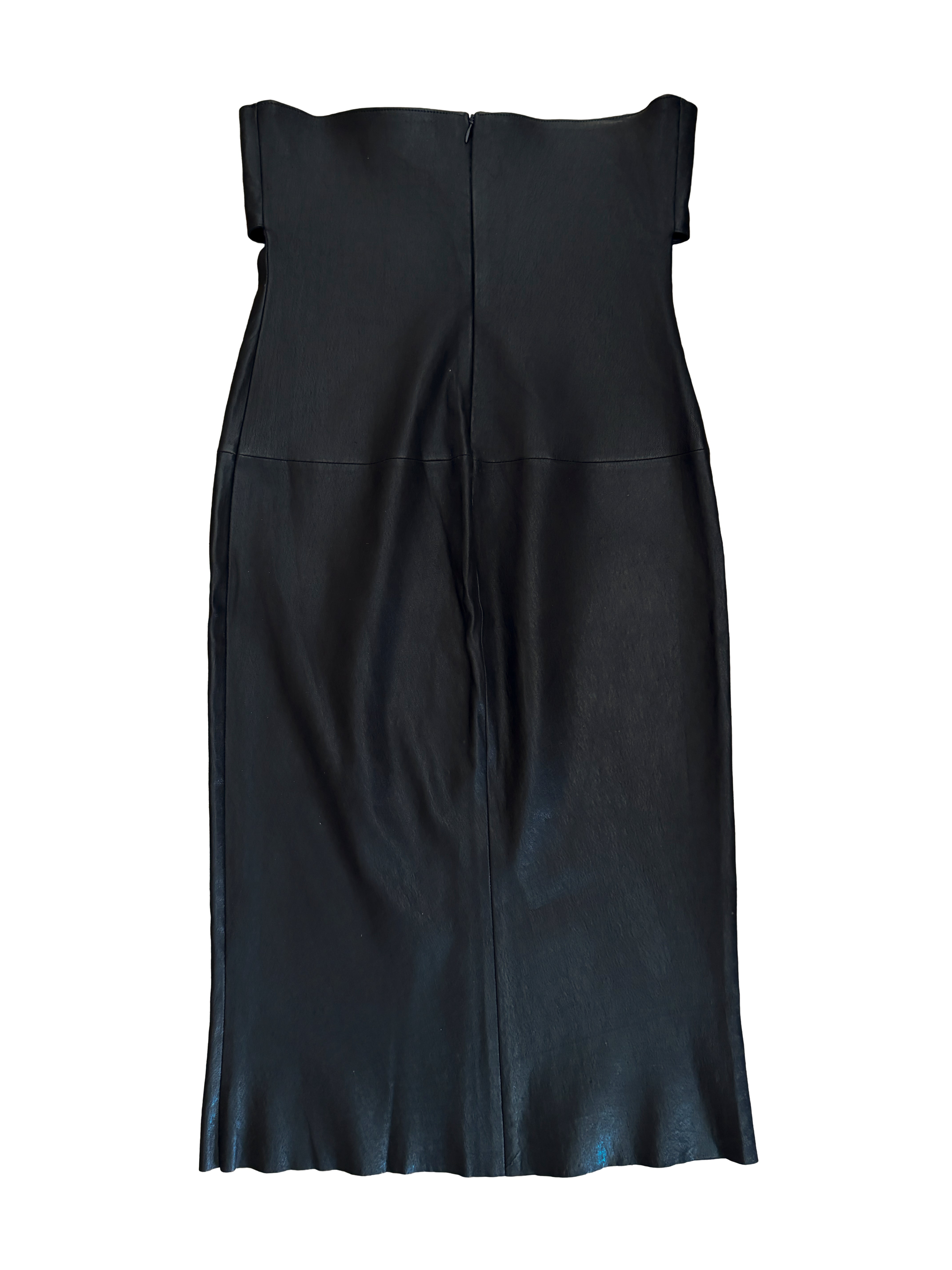 Jitrois 1990s Belt Leather Dress