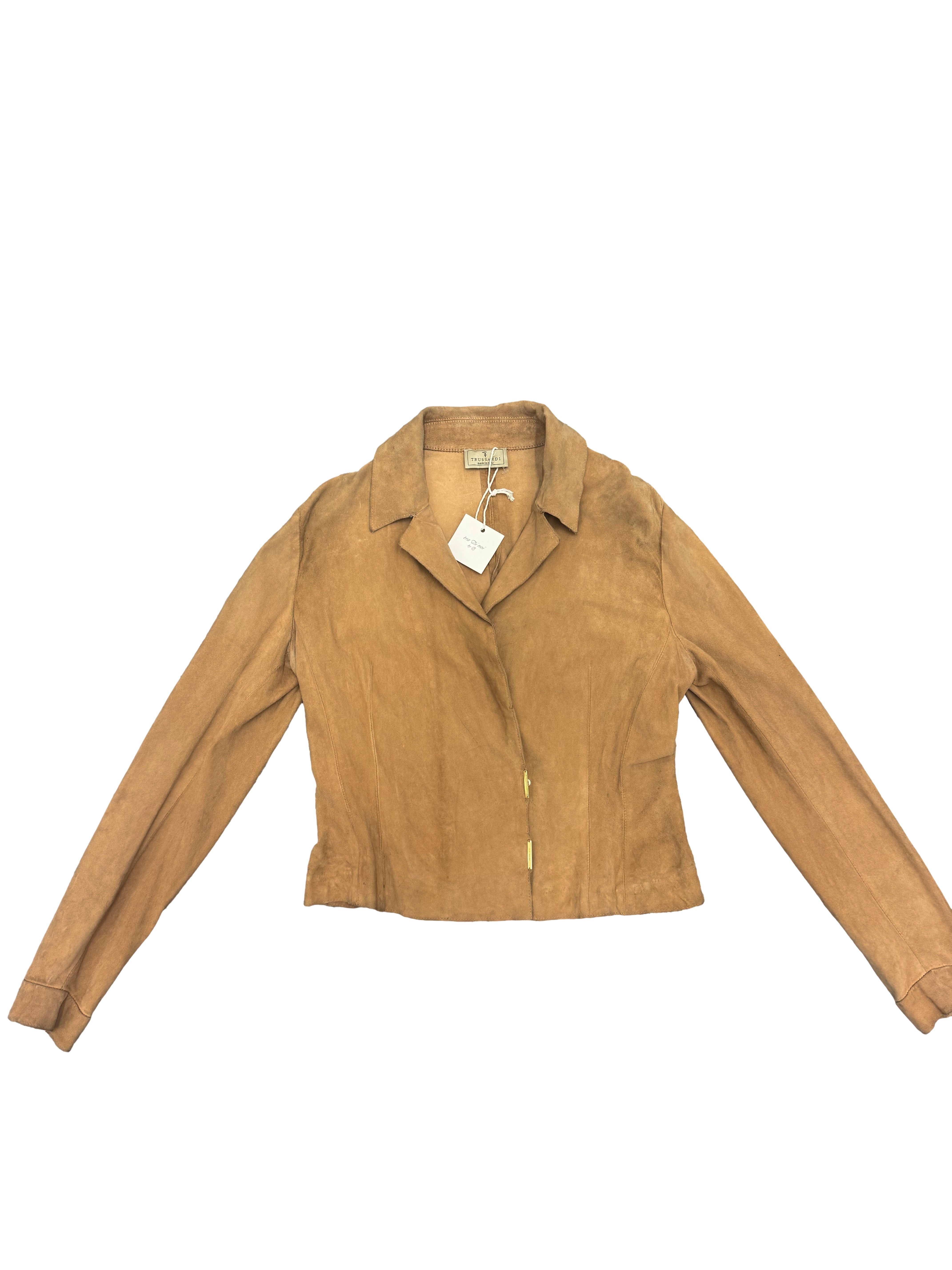 Trussardi Leather Wrap Jacket
