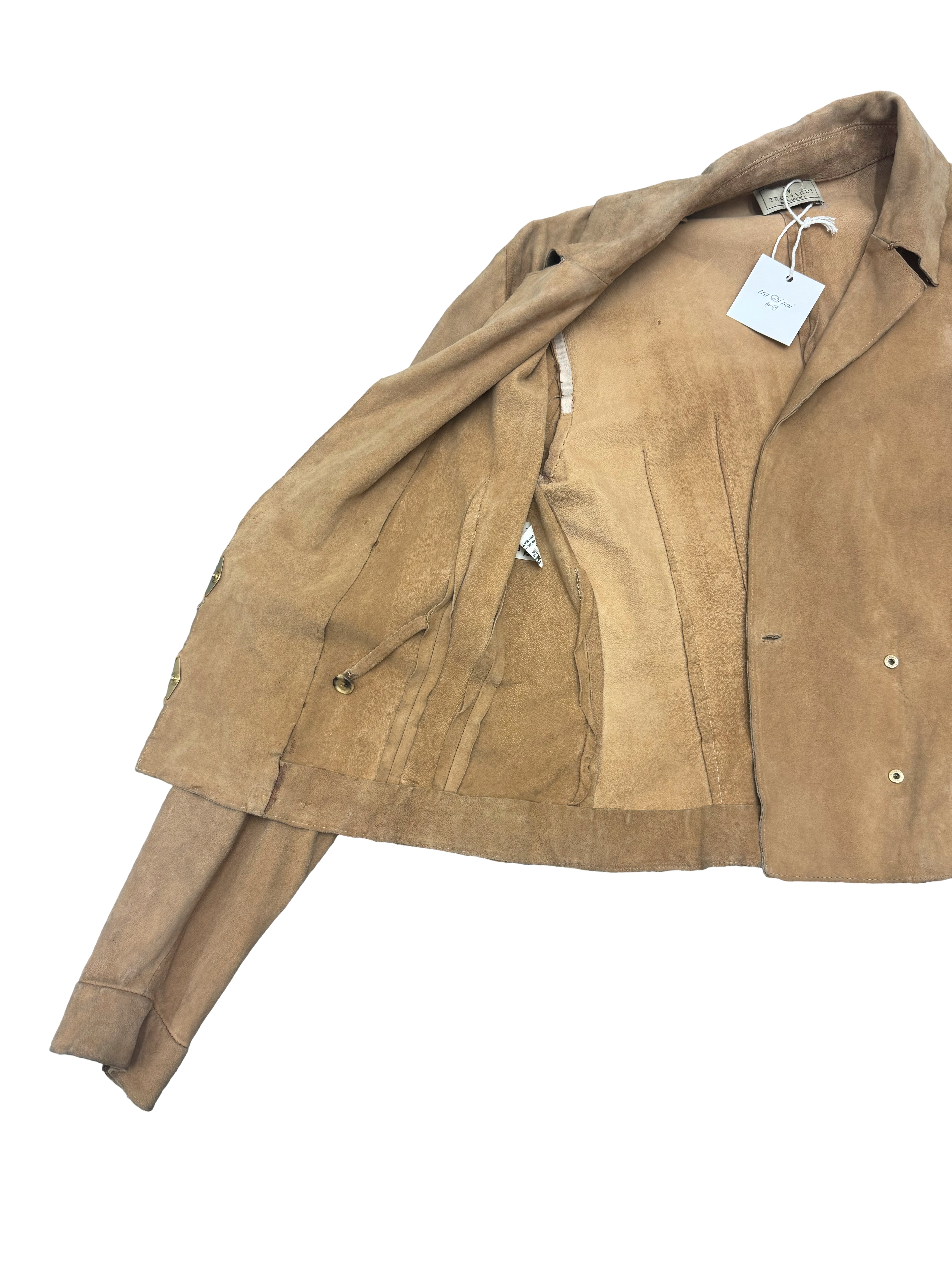 Trussardi Leather Wrap Jacket