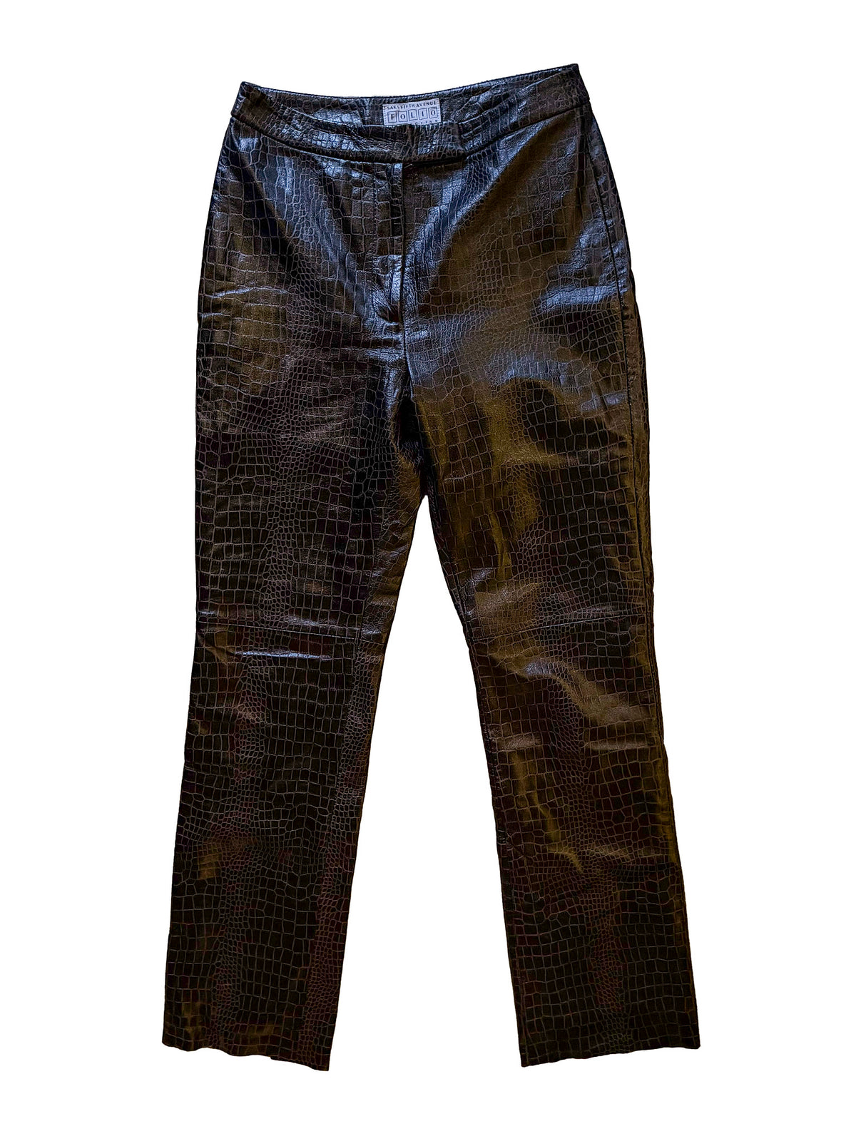 Saks Fifth Avenue Leather Embossed Pants