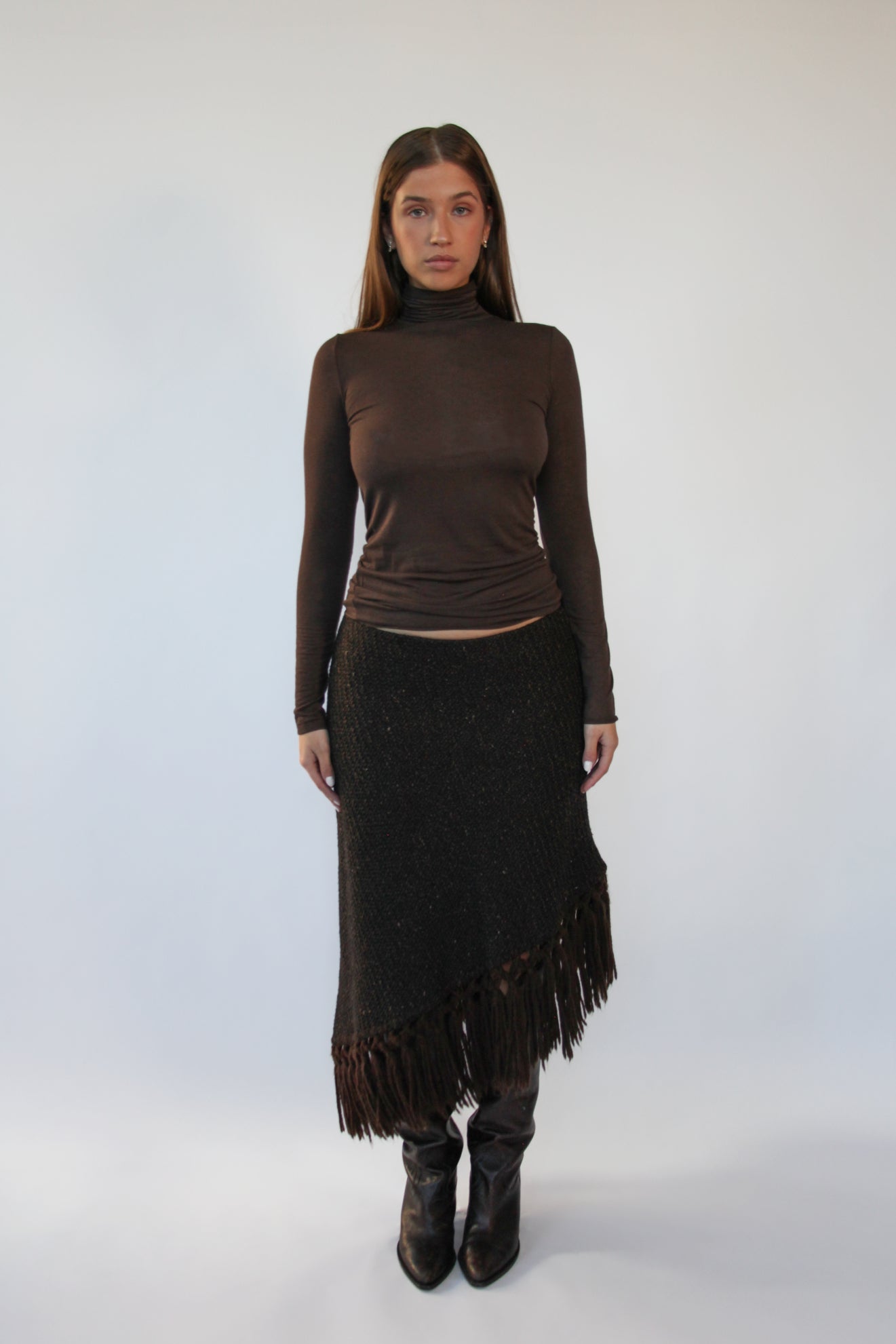 Dolce & Gabbana Wool Fringe Skirt