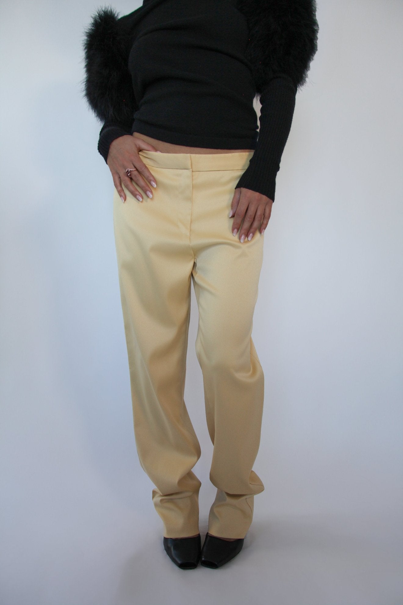 Roberto Cavalli Butter Yellow Trousers