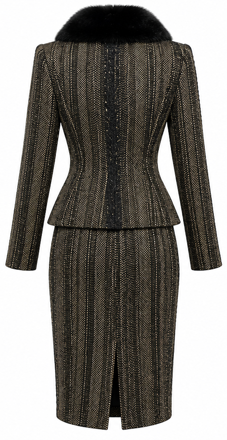 Roberto Cavalli Fur Trim Set