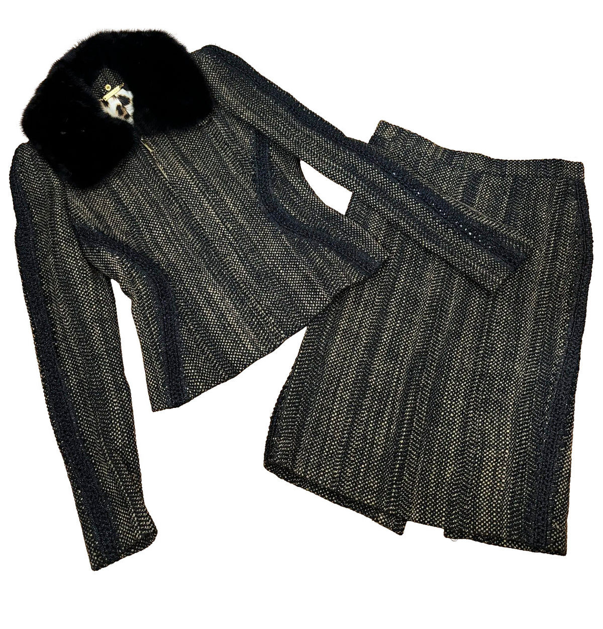 Roberto Cavalli Fur Trim Set