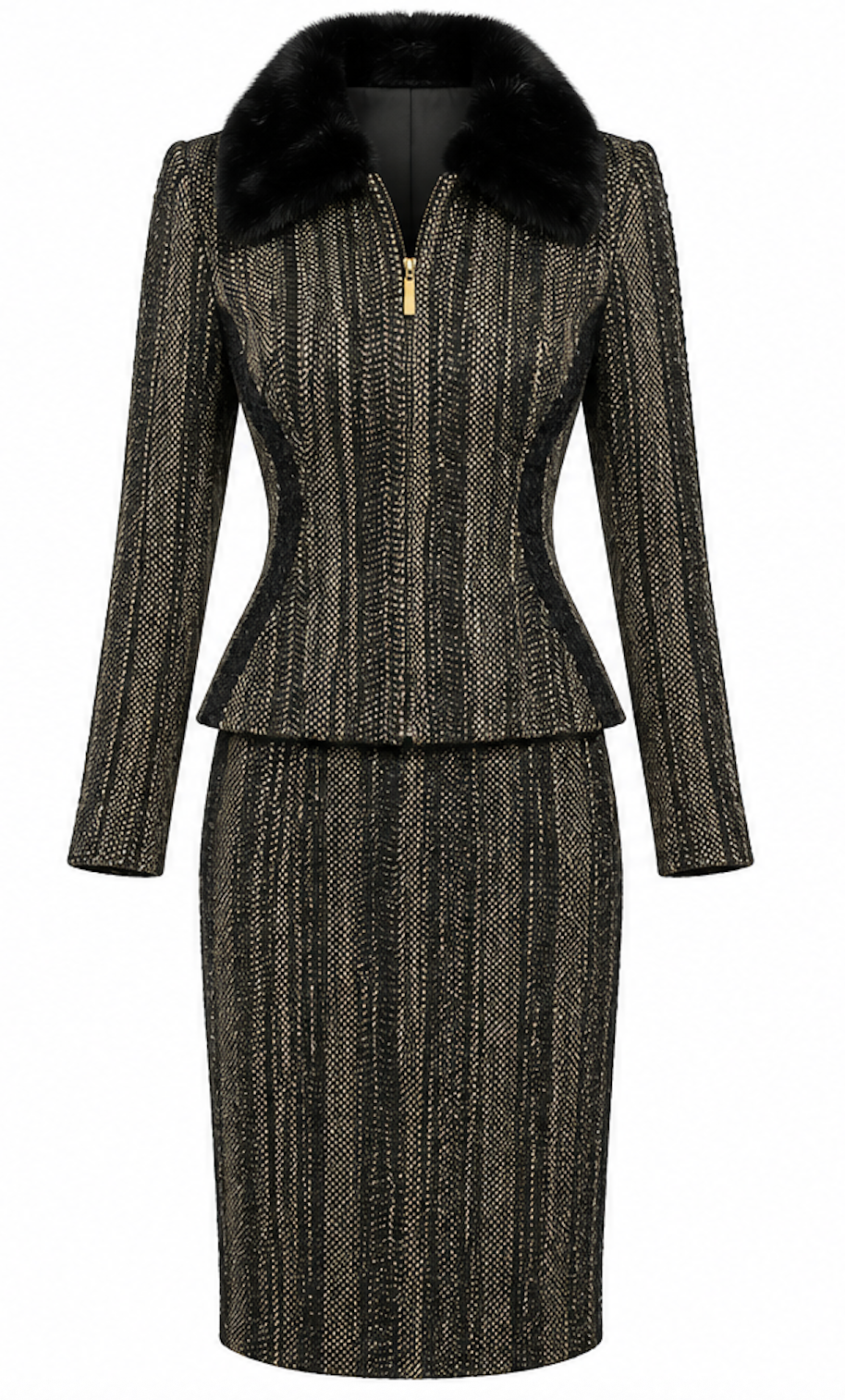 Roberto Cavalli Fur Trim Set