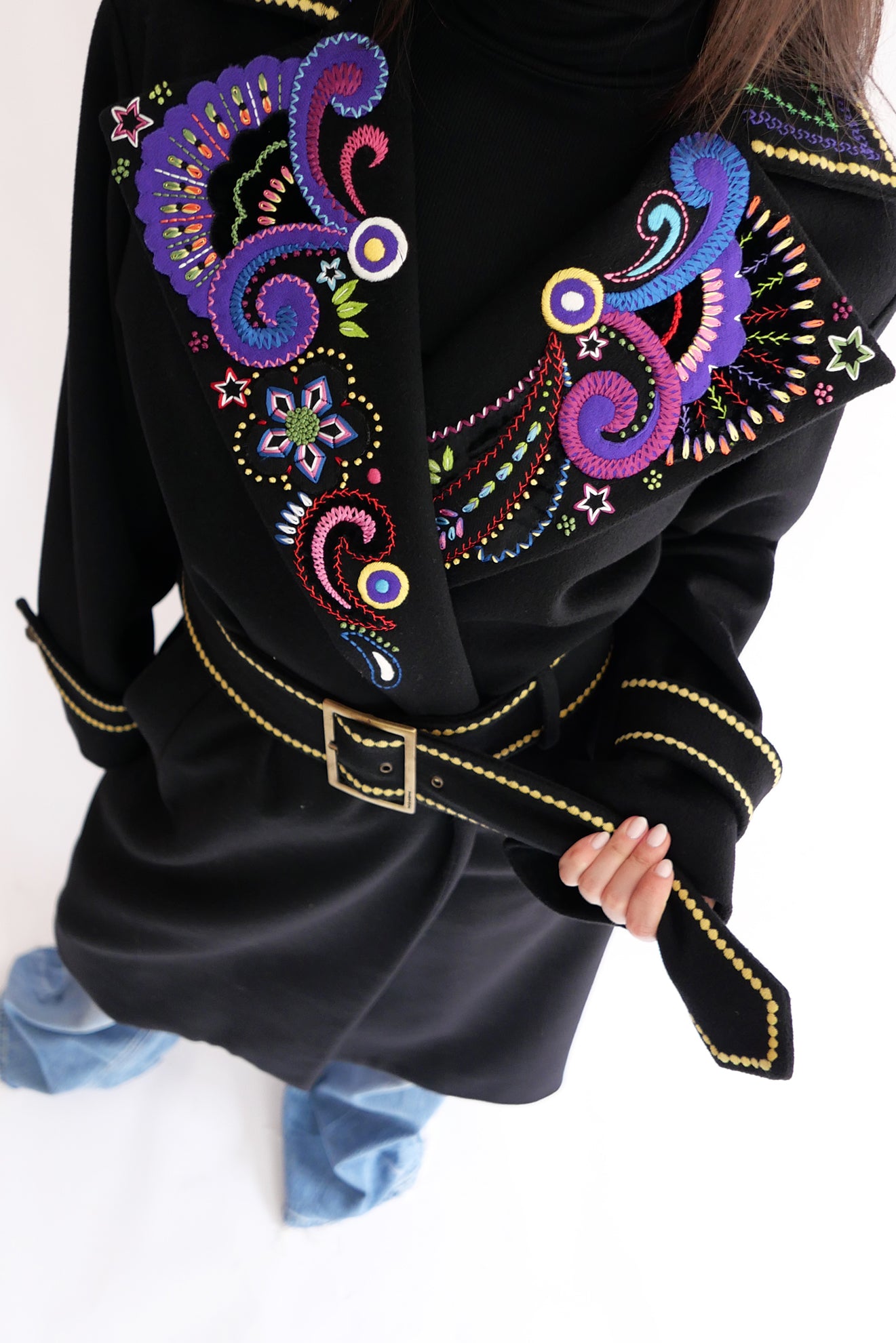 Gianni Versace 2002 Embroidered Coat